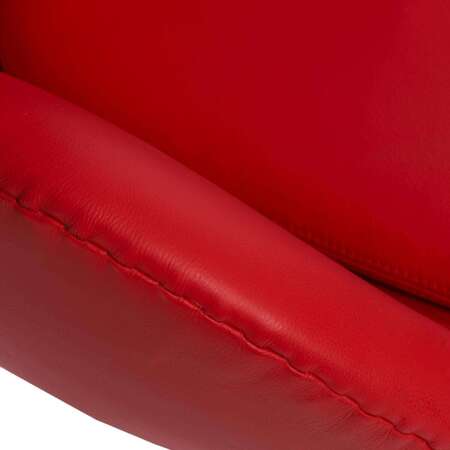 Armchair Egg red leather 65 Premium