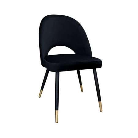 Black upholstered LUNA chair material MG-19 with golden leg
