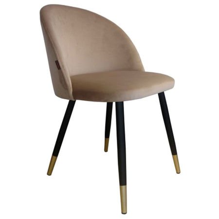KALIPSO chair light brown material MG-06 with golden leg