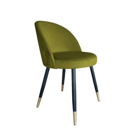 Olive upholstered CENTAUR chair material BL-75 with golden leg