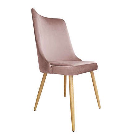 Orion chair, coral color, MG-58 material with oak leg