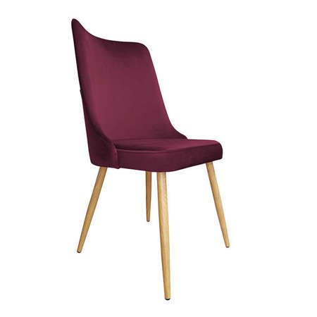 Orion chair in burgundy color MG-02 material with oak leg
