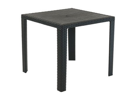 SK DESIGN ST14 BLACK TABLE 80 x 80 cm, TECHNORATTAN