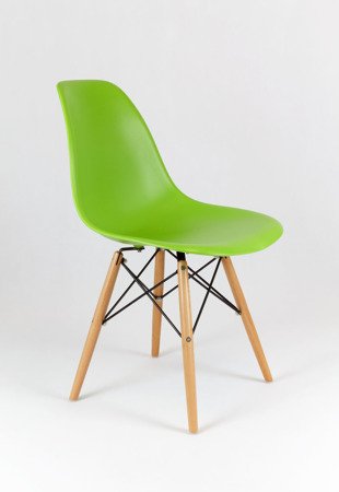 SK Design KR012 Green Chair, Beech legs