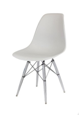 SK Design KR012 Light Grey Chair Clear Legs