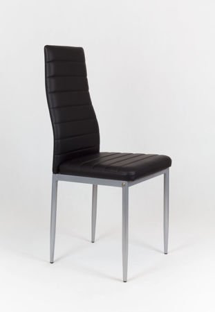 SK Design KS001 Black Synthetic Leather Chairon a Painted Frame
