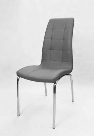 SK Design KS002 Black Synthetic lether chair with chrome rack