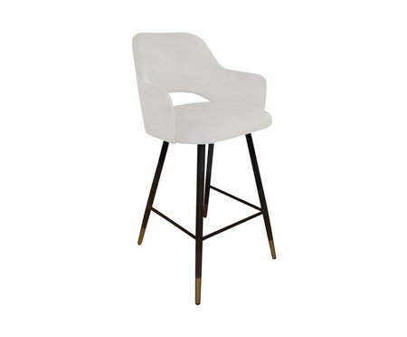 Upholstered STAR hoker material in ivory color MG-50 with golden leg