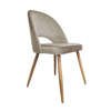  LUNA gray-brown upholstered chair MG-09 material with oak leg
