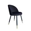 Black upholstered CENTAUR chair material MG-19 with golden leg
