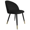 Chair KALIPSO black material MG-19 with golden leg