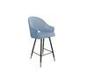 Gray blue upholstered armchair DIUNA armchair material BL-06 with golden leg