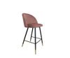 KALIPSO bar stool coral material MG-58 with golden leg