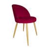 Red upholstered CENTAUR chair in MG-31 material with oak leg