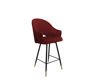 Red upholstered armchair DIUNA material MG-31 with a golden leg