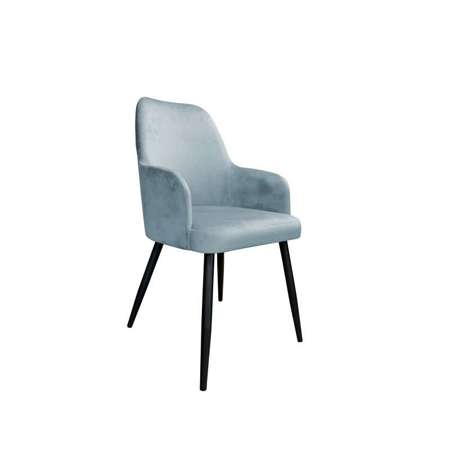 Grau-blau gepolsterter Stuhl PEGAZ Material BL-06