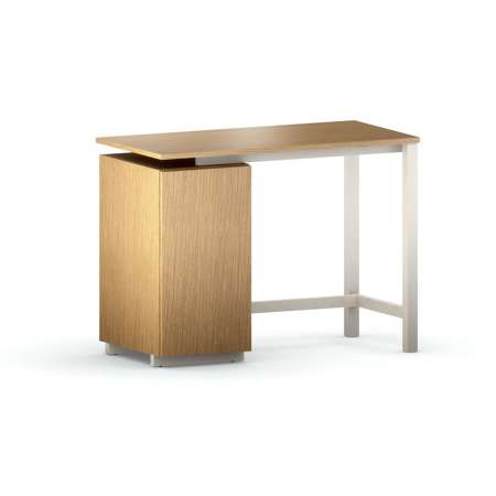 B-DES43-PRO biurko z szafką z forniru dębowego lub sklejki brzozowej 100x50cm