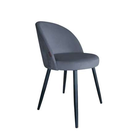 Ciemnoszare tapicerowane krzesło CENTAUR materiał BL-14