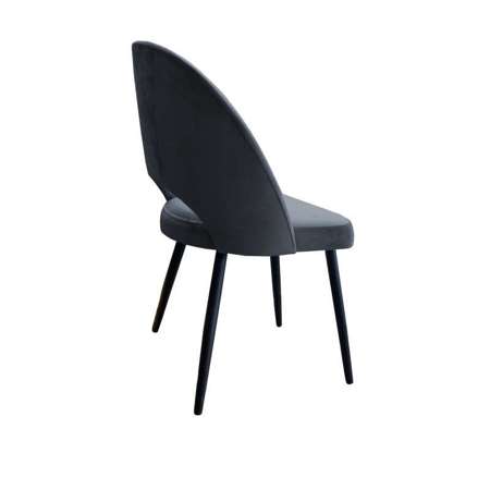 Ciemnoszare tapicerowane krzesło LUNA materiał BL-14