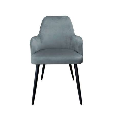 Ciemnoszare tapicerowane krzesło PEGAZ materiał BL-14