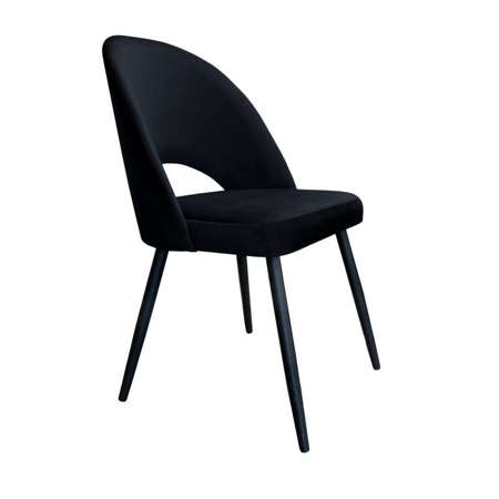 Czarne tapicerowane krzesło LUNA materiał MG-19