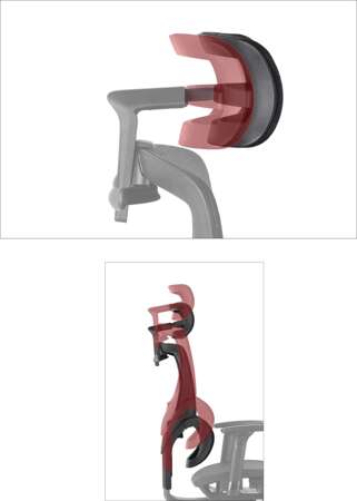 Fotel biurowy obrotowy ergonomiczny NUBES siatka/aluminium