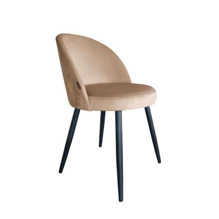 Jasnobrązowe tapicerowane krzesło CENTAUR materiał MG-06