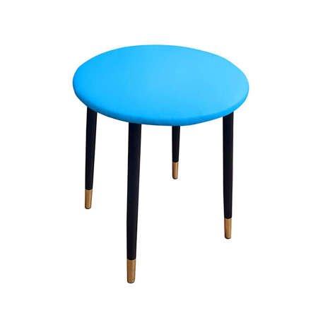 Krzesło Feniks 2 Błękitne ze złotą nóżką
