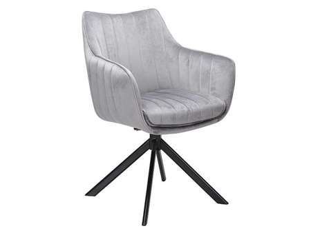 Krzesło obrotowe Azalia Velvet szare