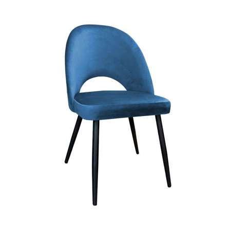 Niebieskie tapicerowane krzesło LUNA materiał MG-33