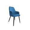 Niebieskie tapicerowane krzesło PEGAZ materiał MG-33