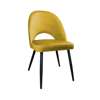 Żółte tapicerowane krzesło LUNA materiał MG-15